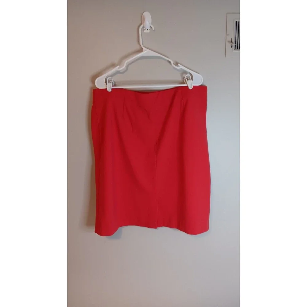 J Jill Office Career Work Stretchy Pencil Skirt XL Dark Coral Knee Length Pull